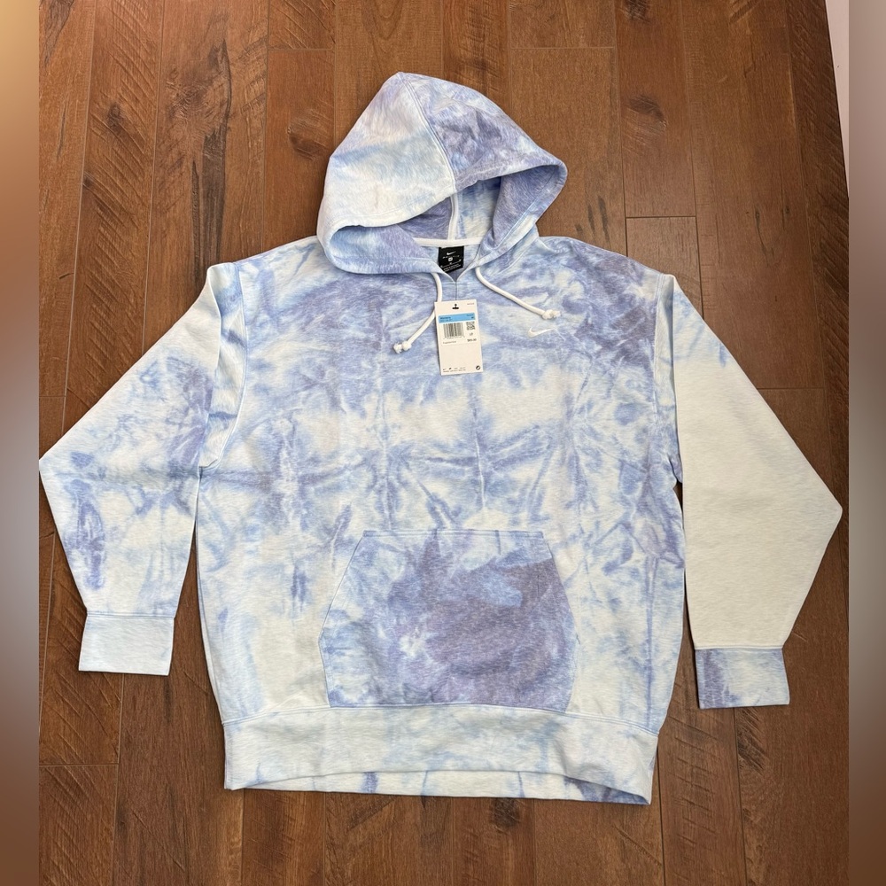 Nike Light Blue Tie-Dye Hoodie